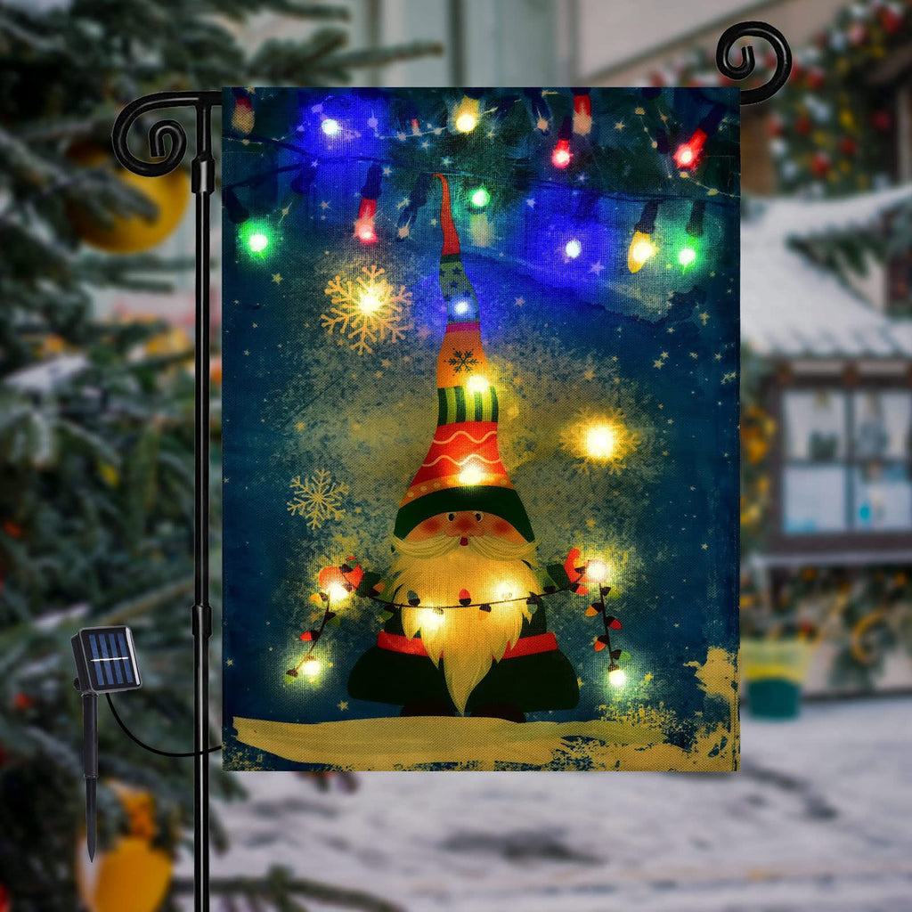 Lighted Christmas Garden Flag