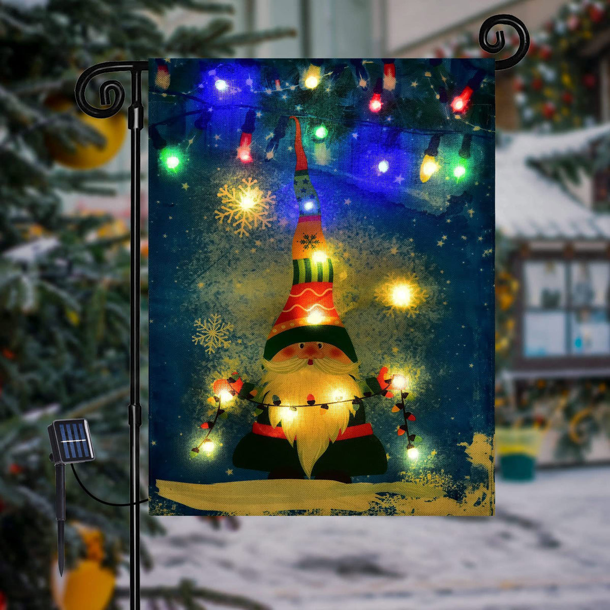 Lighted Christmas Garden Flag