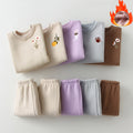 2-Piece Winter Baby Embroidered Fleece Clothes Set