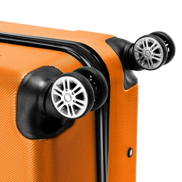 3-in-1 Portable ABS Trolley Case 20inch  24inch  28inch Orange