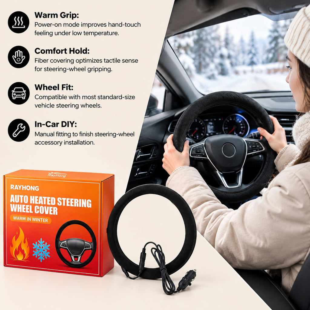 Universal Heated Car Steering Wheel Cover