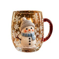 Christmas Art Glass Mug with Handle