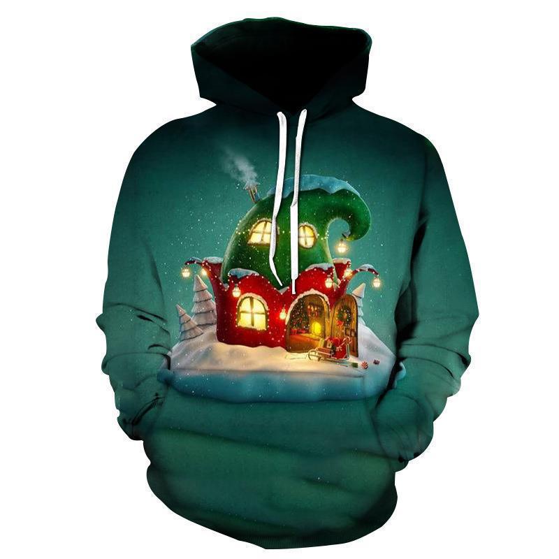 Santa Claus 3D Print Hooded Vest