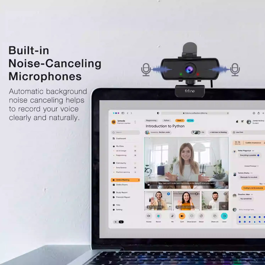 1440p Full HD PC Webcam With Microphone Tripod