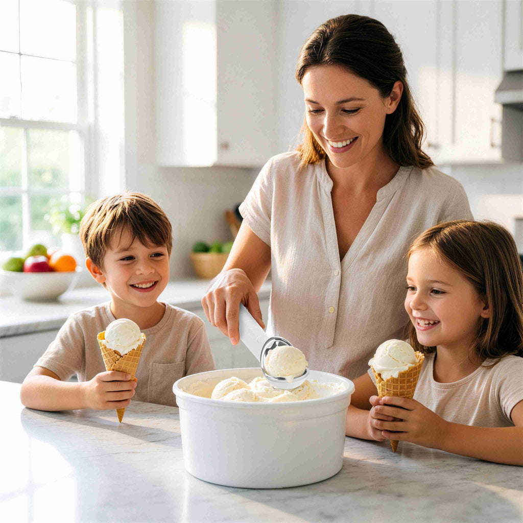 1Set Heated Ice Cream Scoop Rechargeable Electric Ice Cream Scooper IP66 Waterproof 45S Fast Heating  5Min Auto Shutoff For Hard Ice Cream Gelato Yogurt