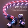 540° Rotating Magnetic Glow Charging Cable