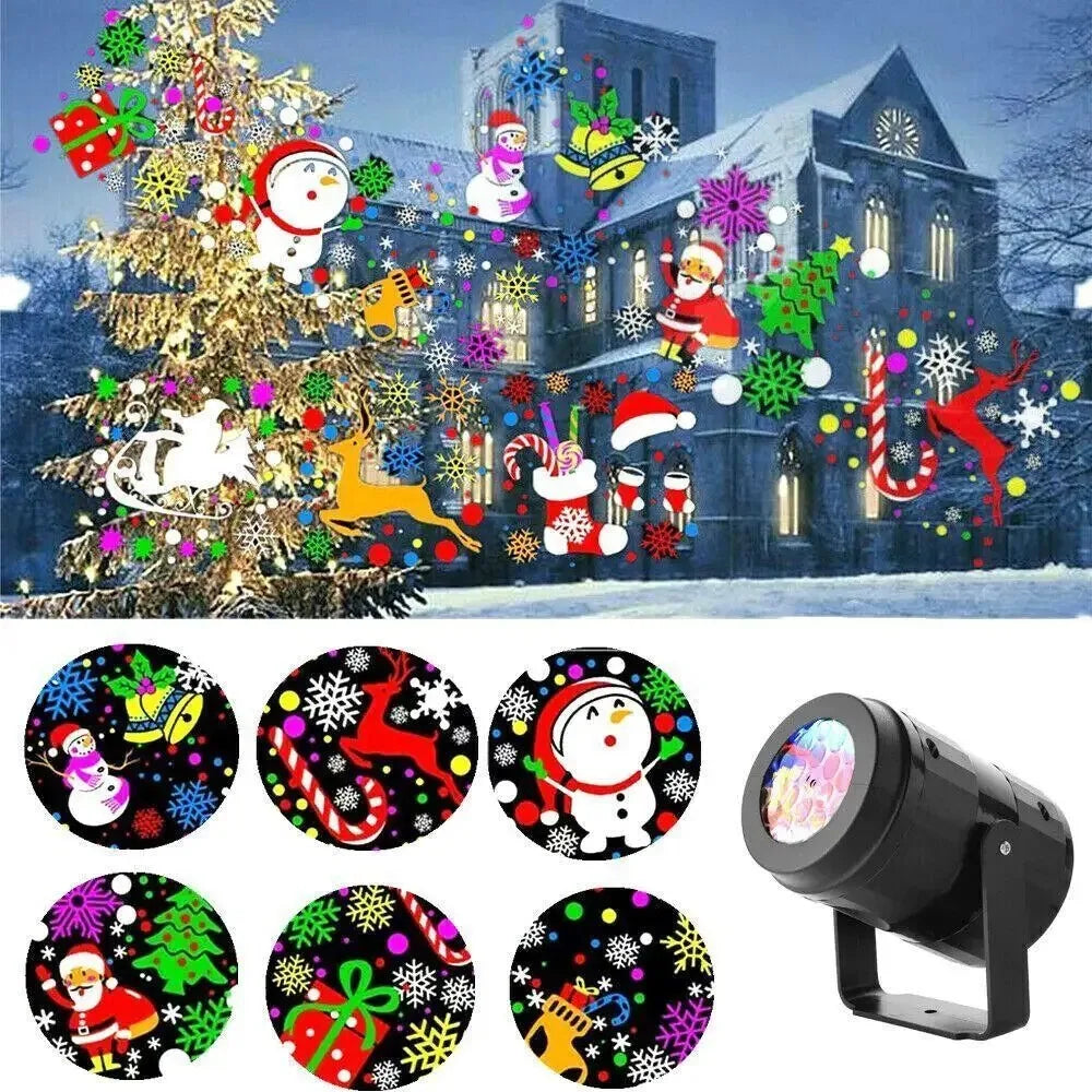 Rotating Snowflake LED Projector Light (US Plug)