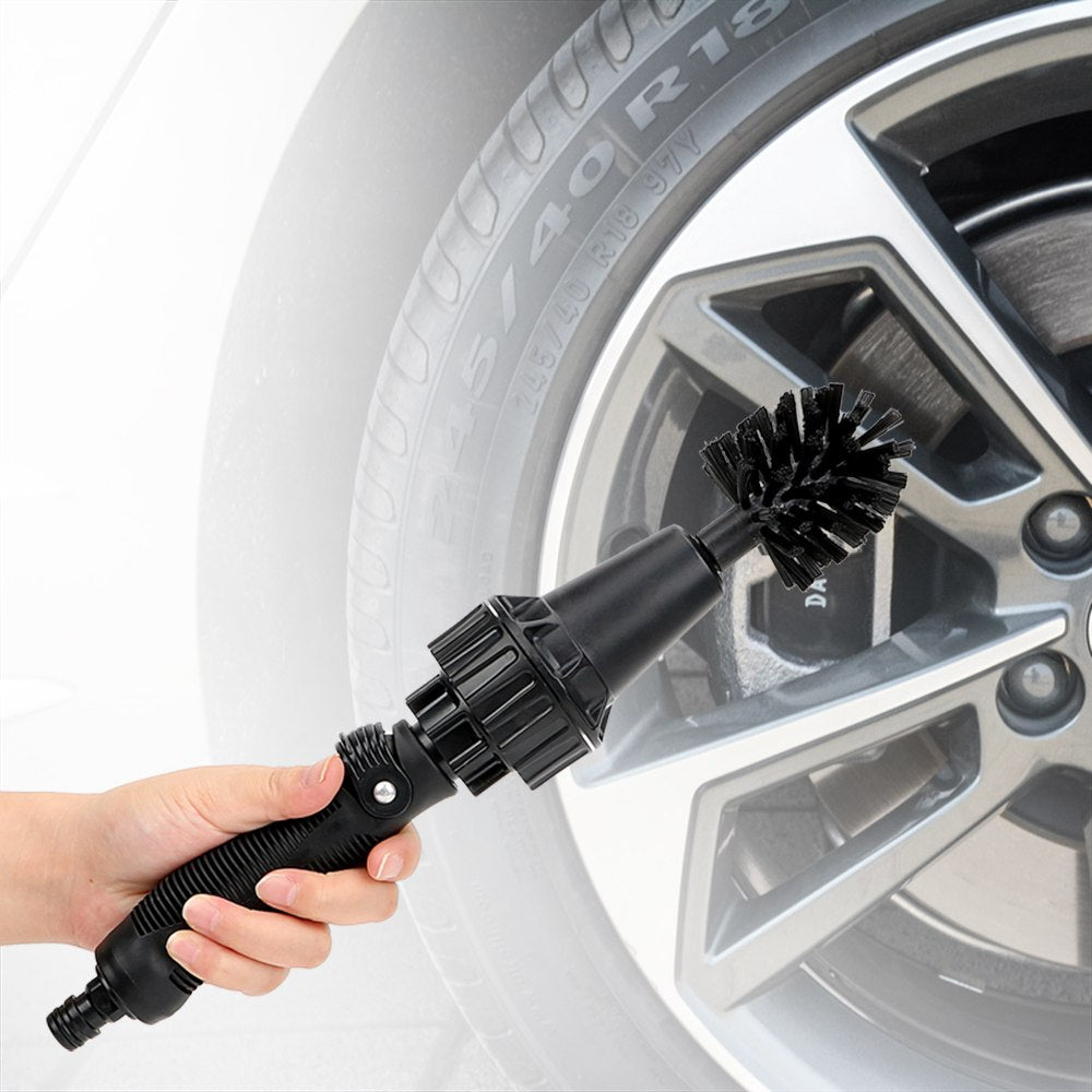 Water-Powered Rotating Cleaning Brush