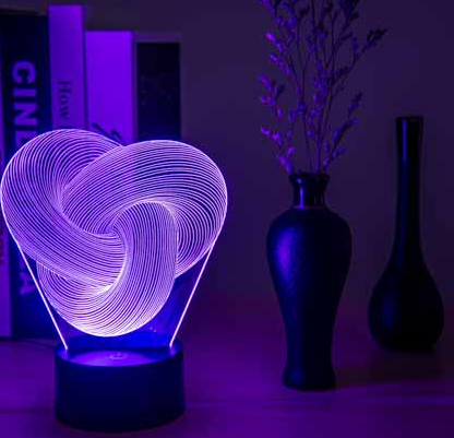 Twist Acrylic 3D LED Night Light