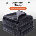 2pc  Super Absorbent Thickened Microfiber Car Wash Drying Towel Lint Free Streak Free Auto Cleaning Cloth 500g