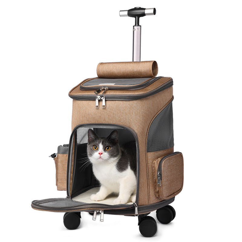Folding Trolley Pet Travel Backpack