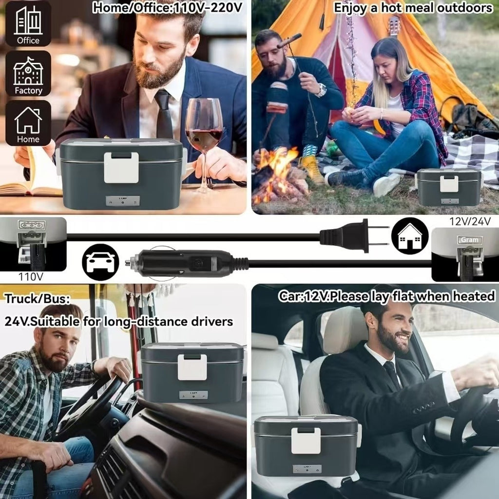 Portable Electric Lunch Box With Plug-in Heating Function
