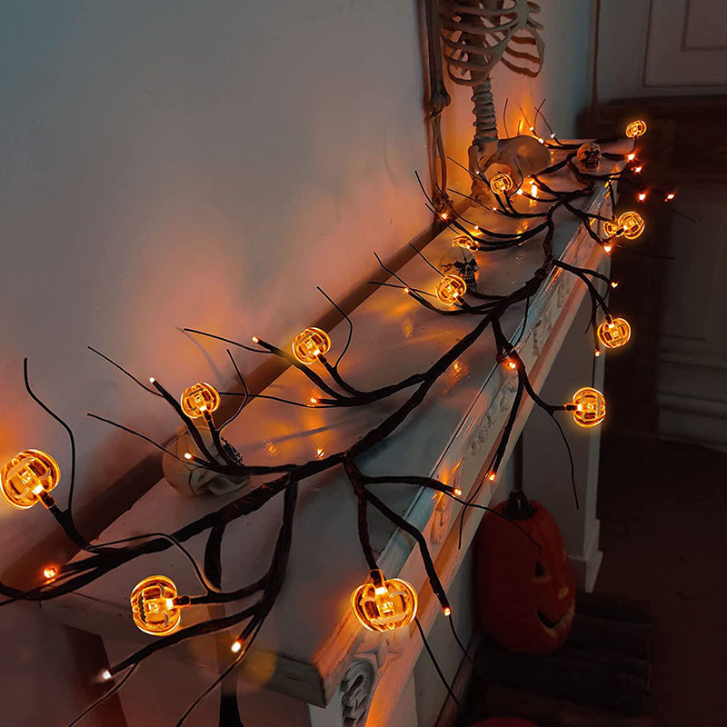 Halloween LED Willow Vine Light – Bats or Pumpkins, 2m