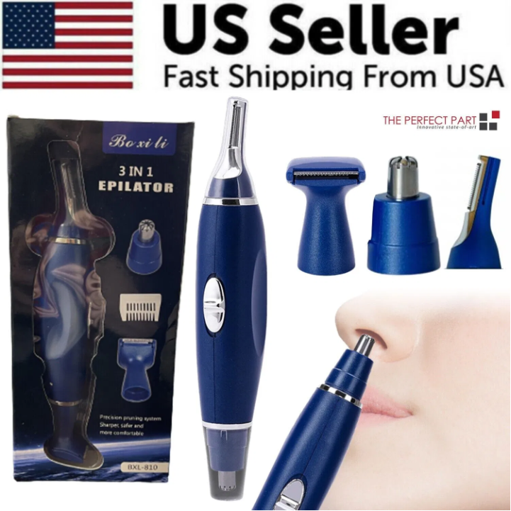 Electric Ear Beard Nose Hair Trimmer Eyebrow Mustache Remover Shaver