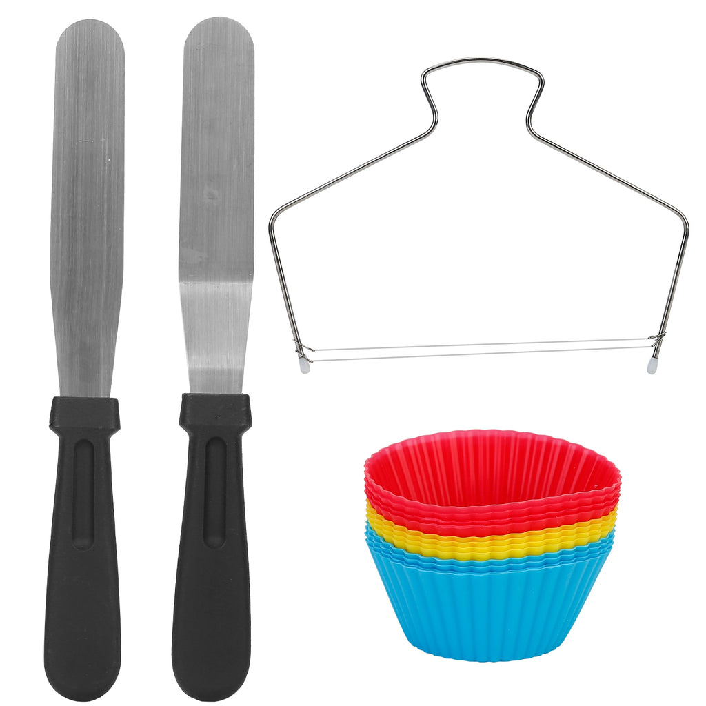1 Set 11in Rotating Cake Turntable 108Pcs Cake Decorating Supplies Kit Revolving Cake Table Stand Base Baking Tools