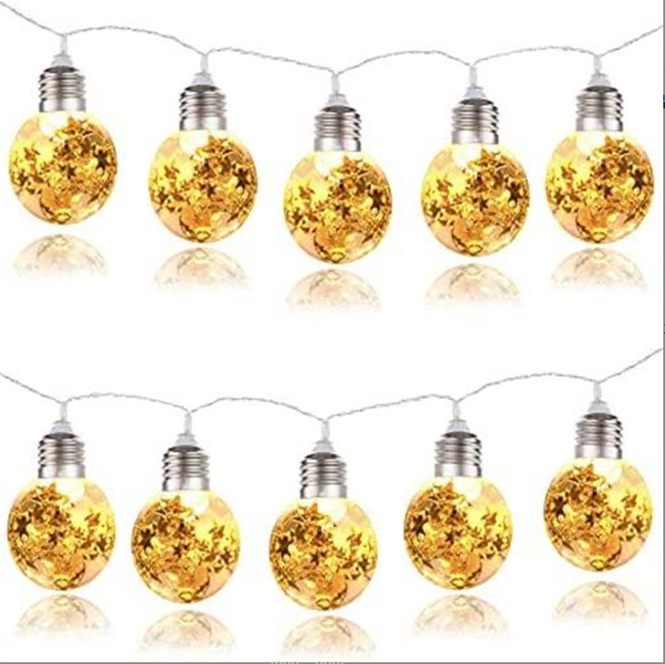 Snowflake 10-LED Spherical String Light, 2 Meter