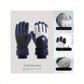 Men's Blue And White Ski Gloves