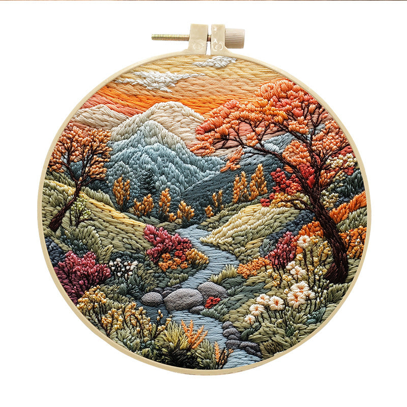 Embroidery Diy Handmade Cloth Art Material Kit Kit