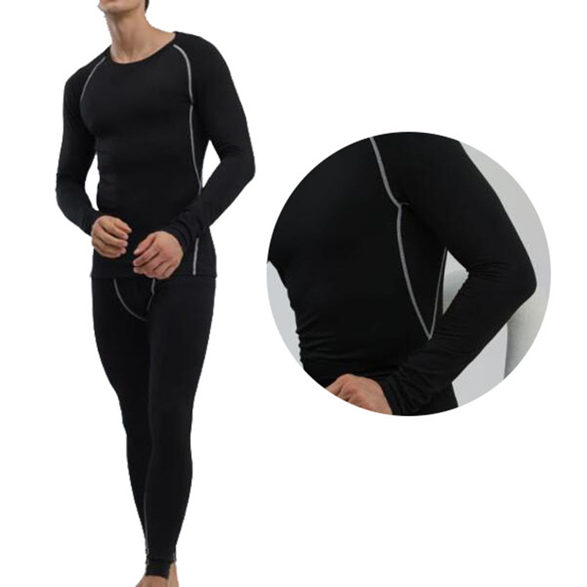 Men's Slim-Fit Thermal Underwear Set