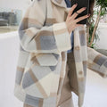 Ladies Wool Blend Faux Fur Coat