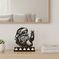 Santa Claus Rustproof Iron Candle Holder