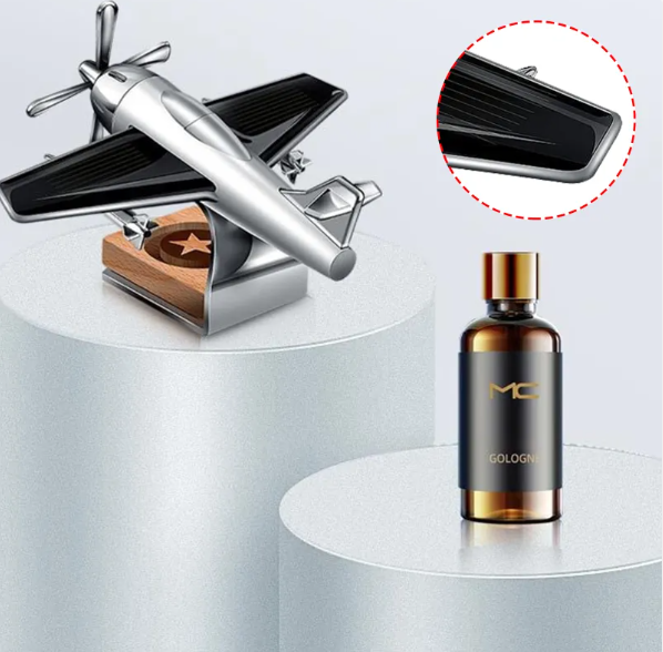 Solar Airplane Car Perfume Ornament