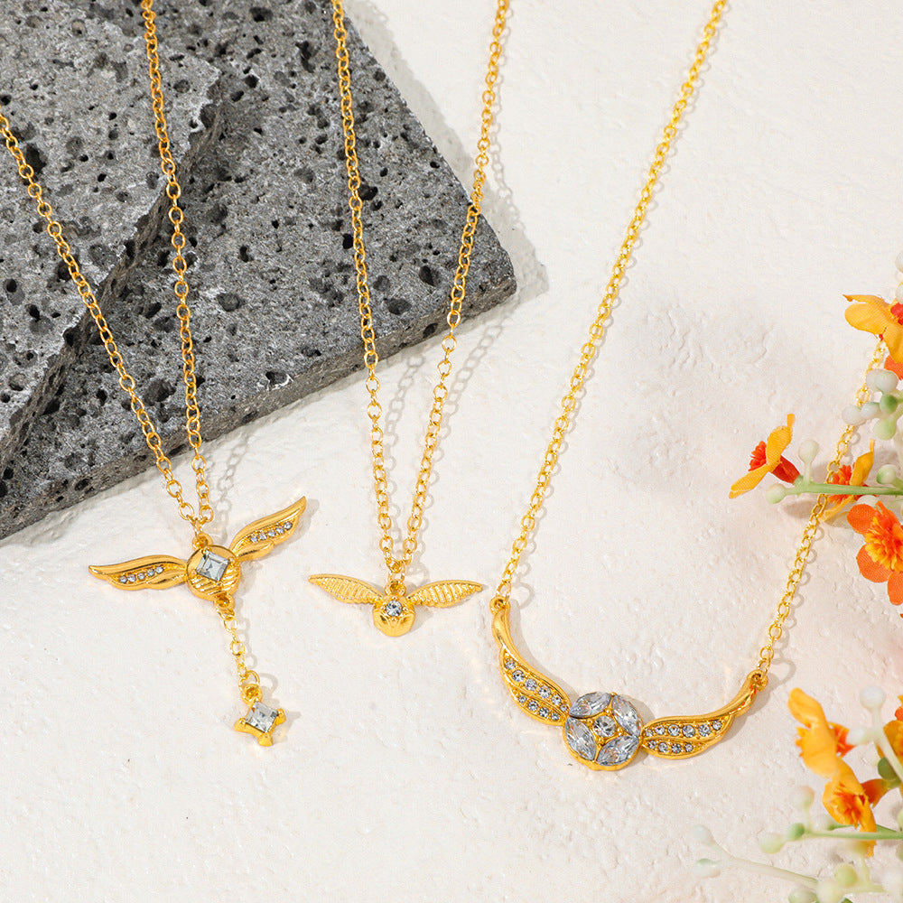 Rhinestone Clavicle Chain Pendant Necklace