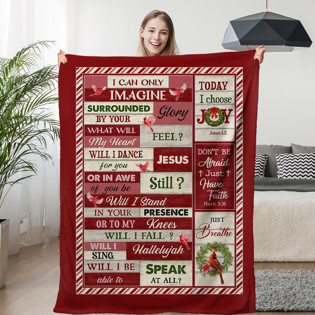 Christmas Cardinal Throw Blanket