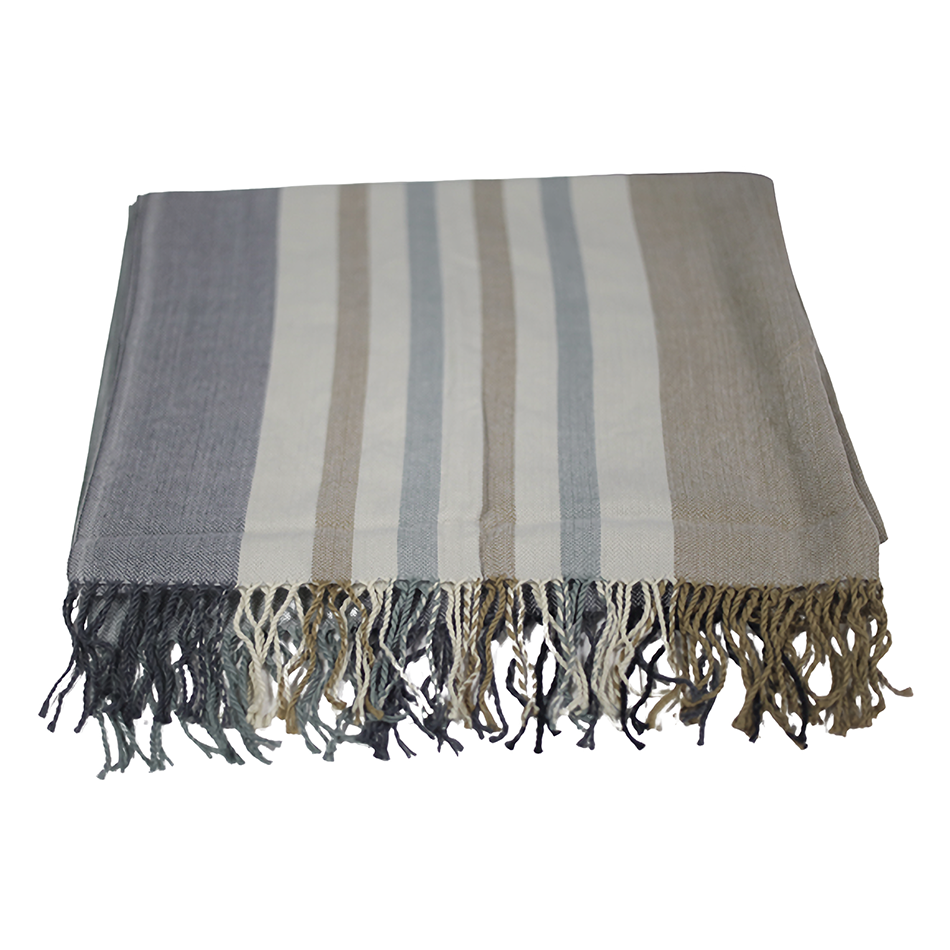 Striped Wool Winter Scarf Shawl for Women