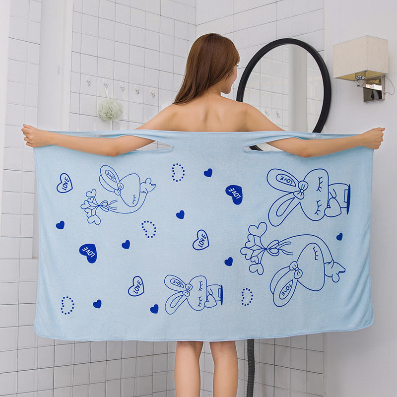 Cartoon Microfiber Bath Towel for Women