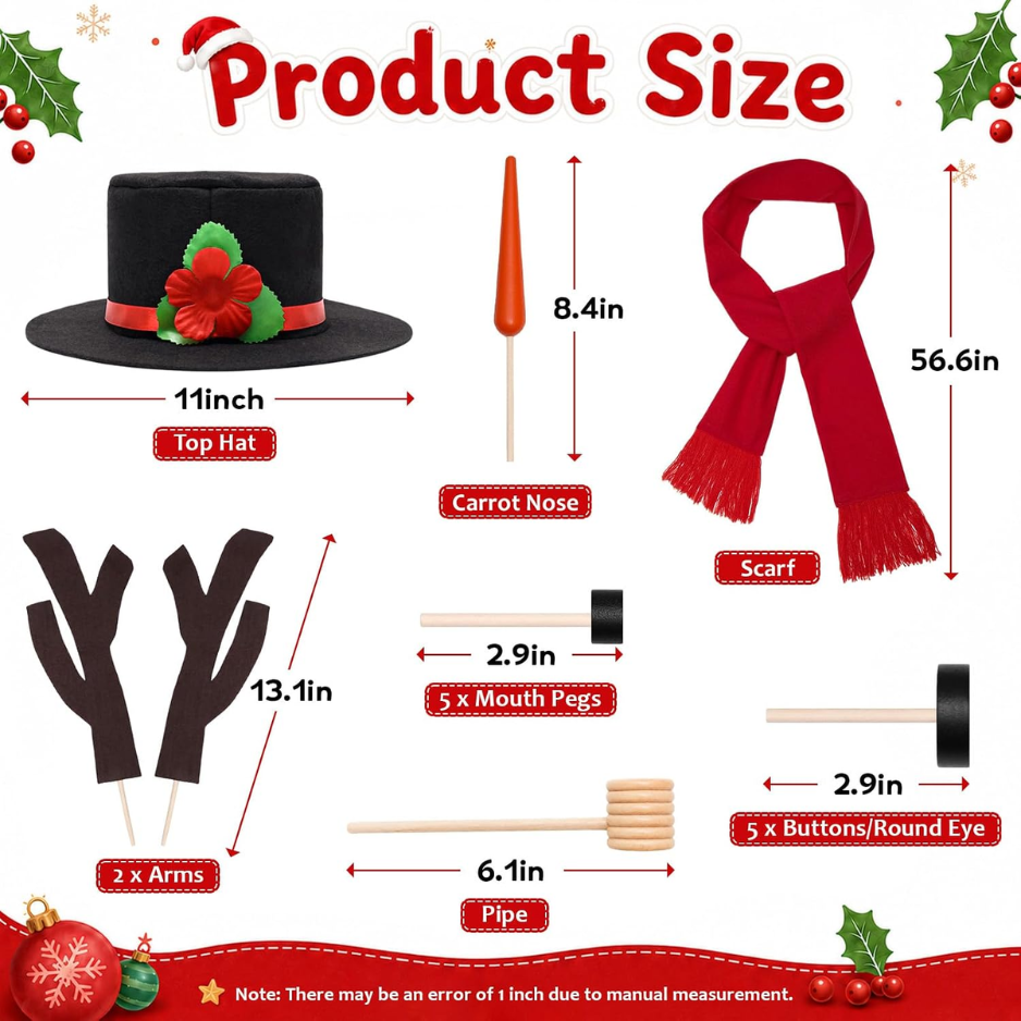 16 Pcs Snowman Christmas Decorations For Outdoor Winter 16 Pcs