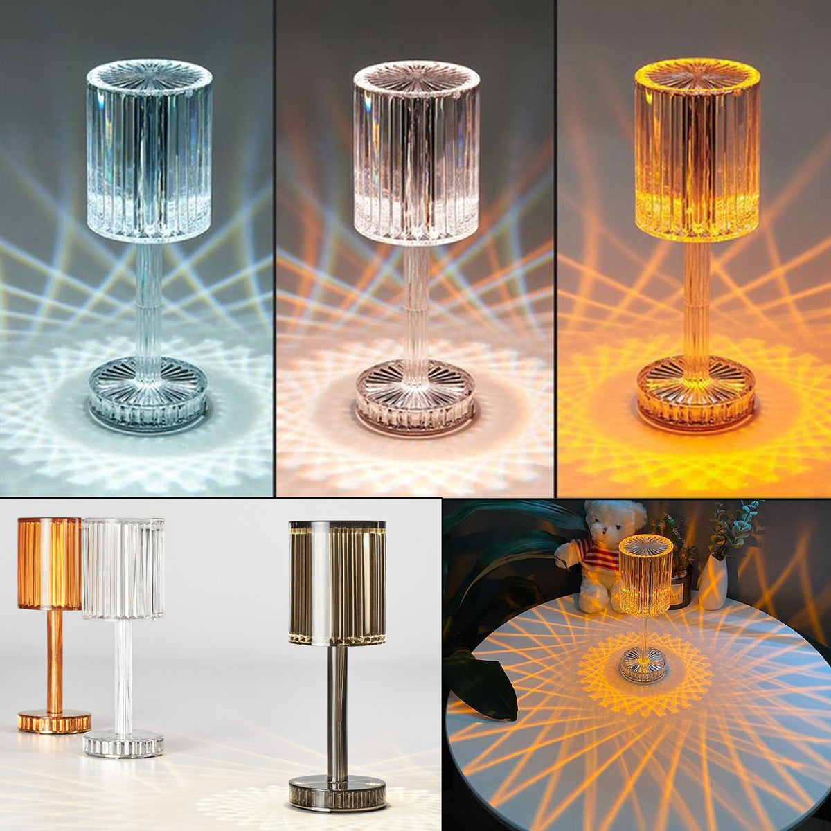 Crystal Diamond LED Table Lamp