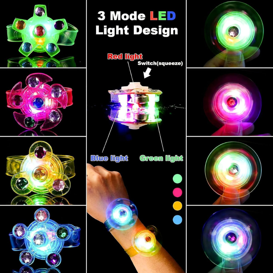 24Pcs LED Fidget Spinner Bracelets, Glow Party Favors For Kids