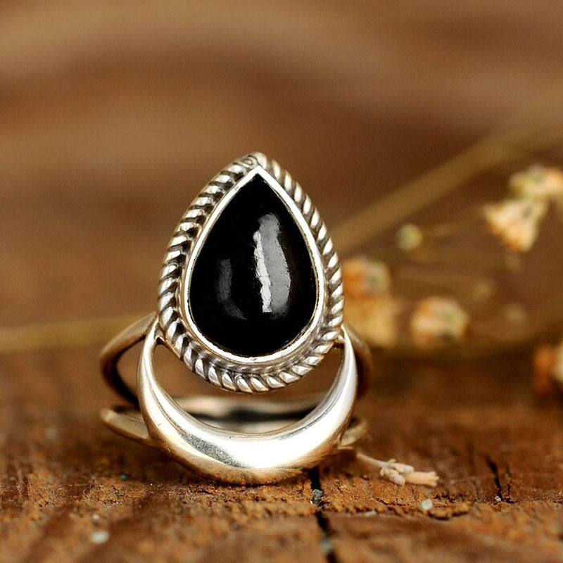 Vintage Moonstone Inlay Ring