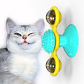 Cat Rotating Windmill Toy with Scratcher