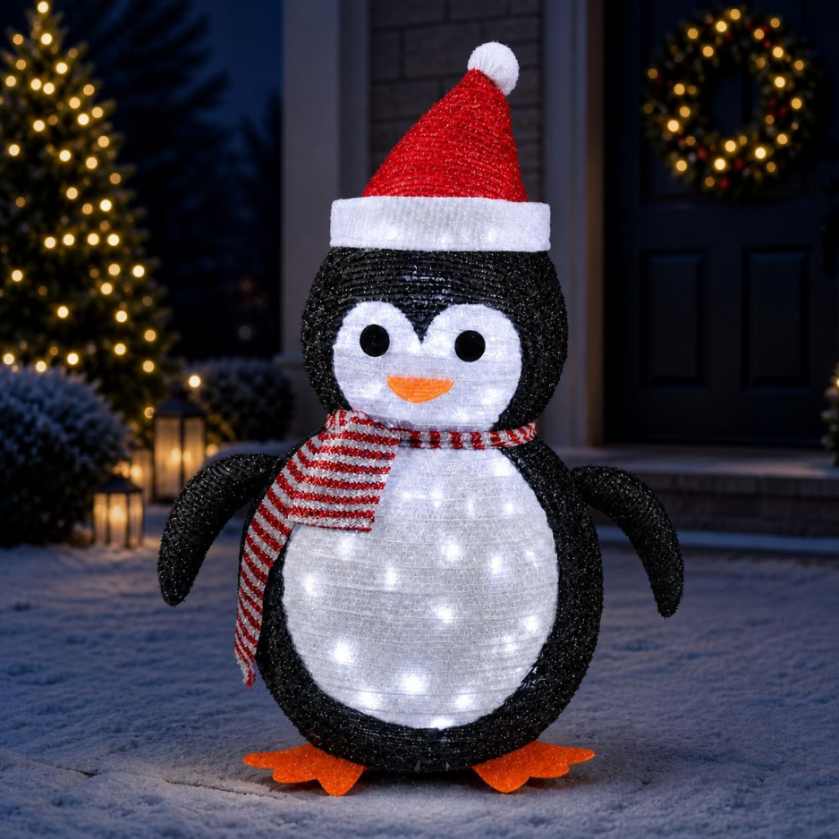 27.5-Inch Lighted Pop-Up Christmas Penguin