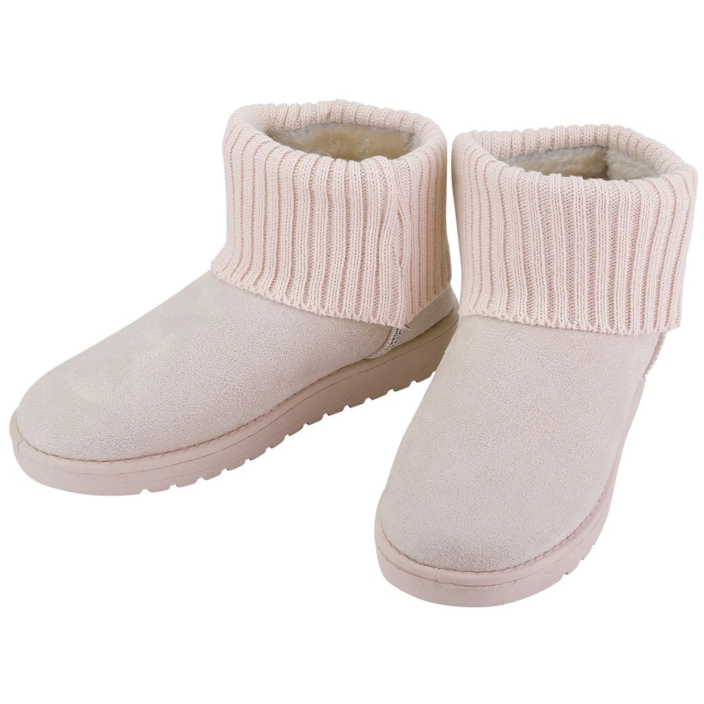 Women's Suede Mid-Calf Plush Snow Boots