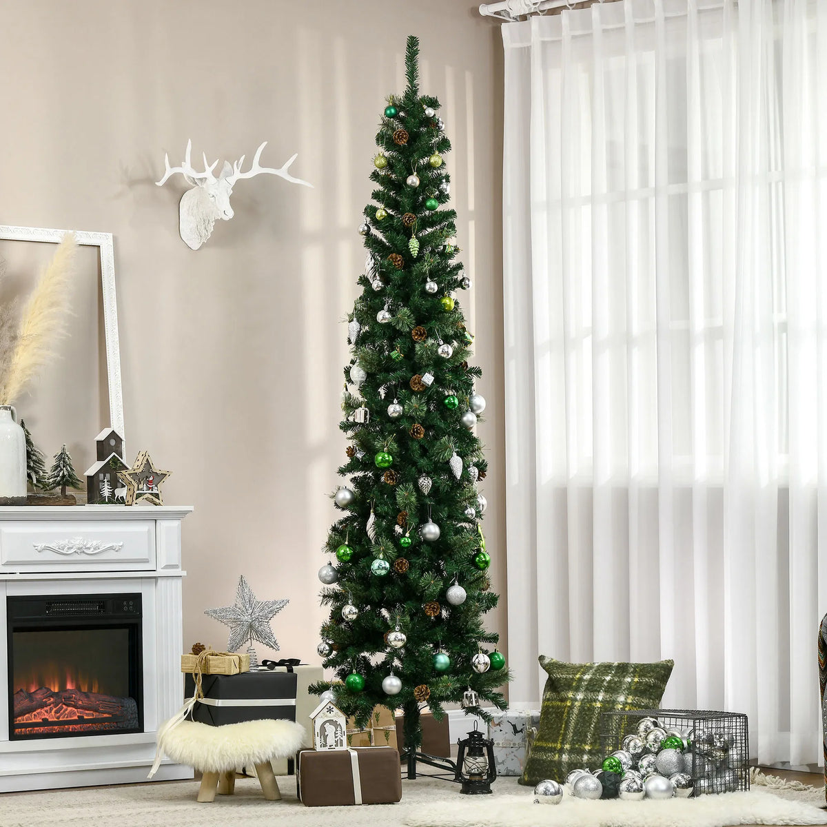 7.5 Foot Pencil Artificial Christmas Tree