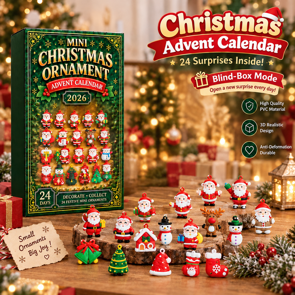 Mini Christmas Ornament Advent Calendar - 24 Pieces