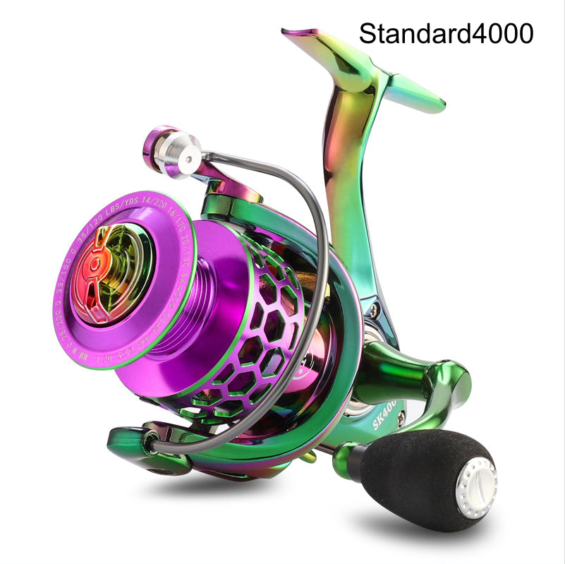 Colorful Spinning Wheel Shopee Fishing Reel Honeycomb Hole Thread Cup
