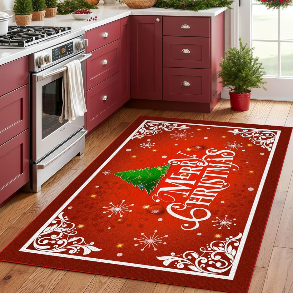 Merry Christmas Santa Welcome Door Mat & Area Rug
