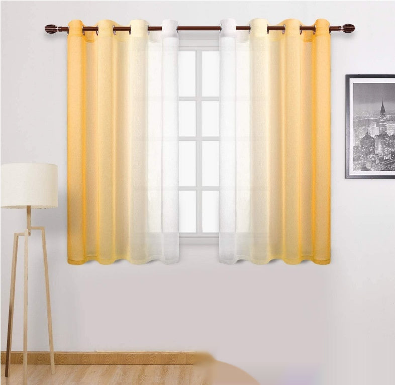 Gradient Sheer Curtain For Balconies Ready Made Blackout Curtains And Sheer Curtains