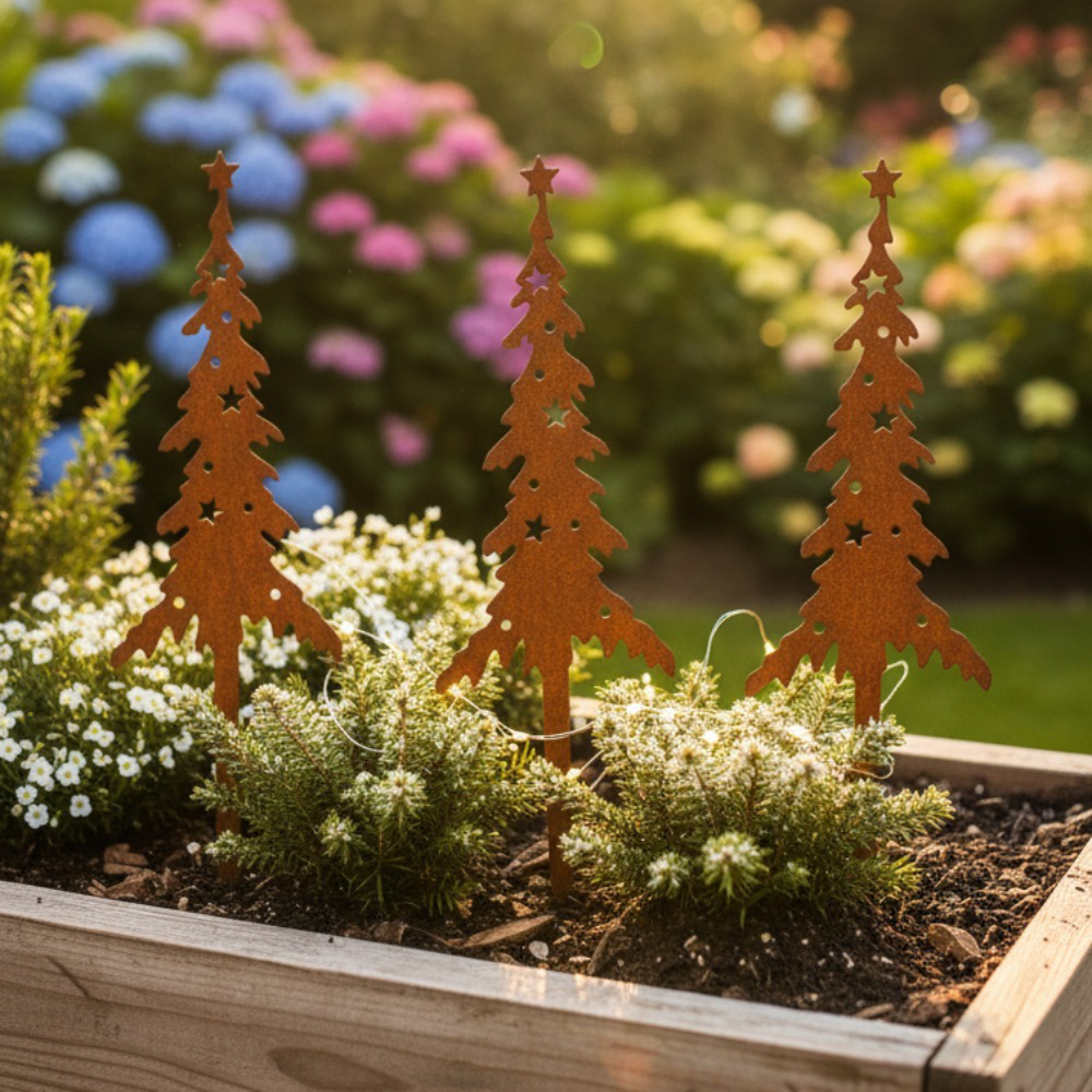 Rustic Iron Garden Stakes
