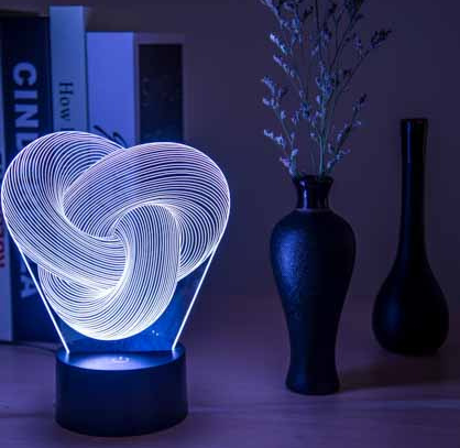 Twist Acrylic 3D LED Night Light