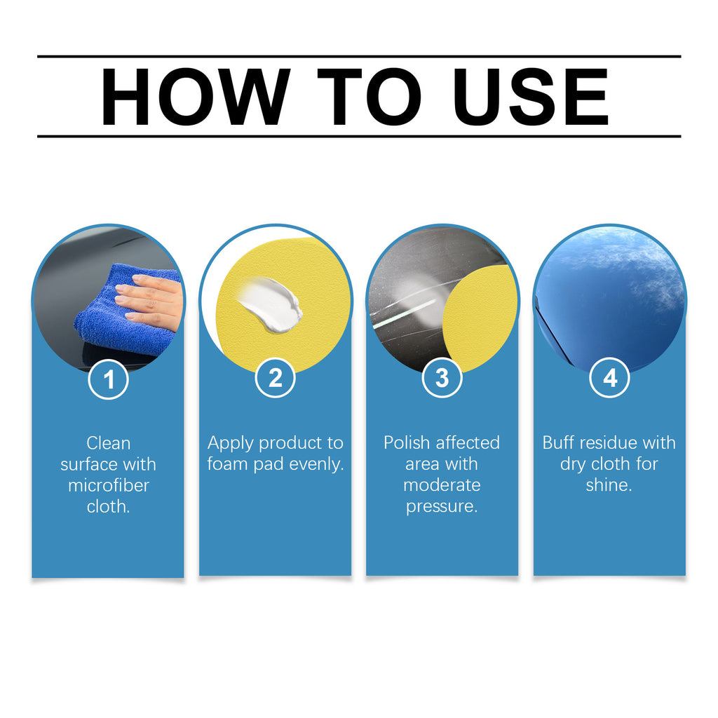 Car Scratch Remover Paste, Universal Auto Paint Scratch Repair Cream For All Car Colors, Remove Scratches, Water Marks & Swirl Marks With Sponge
