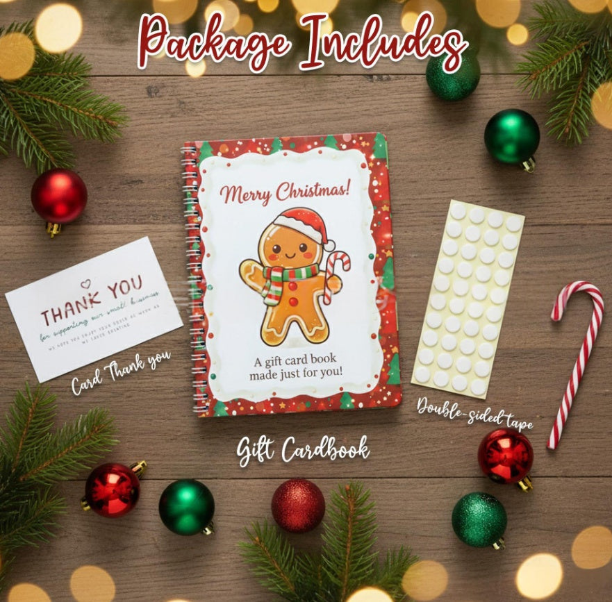 Christmas Gingerbread Gift Card Holder Book