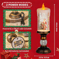 Musical Snowman Snow Globe Candle with Swirling Glitter