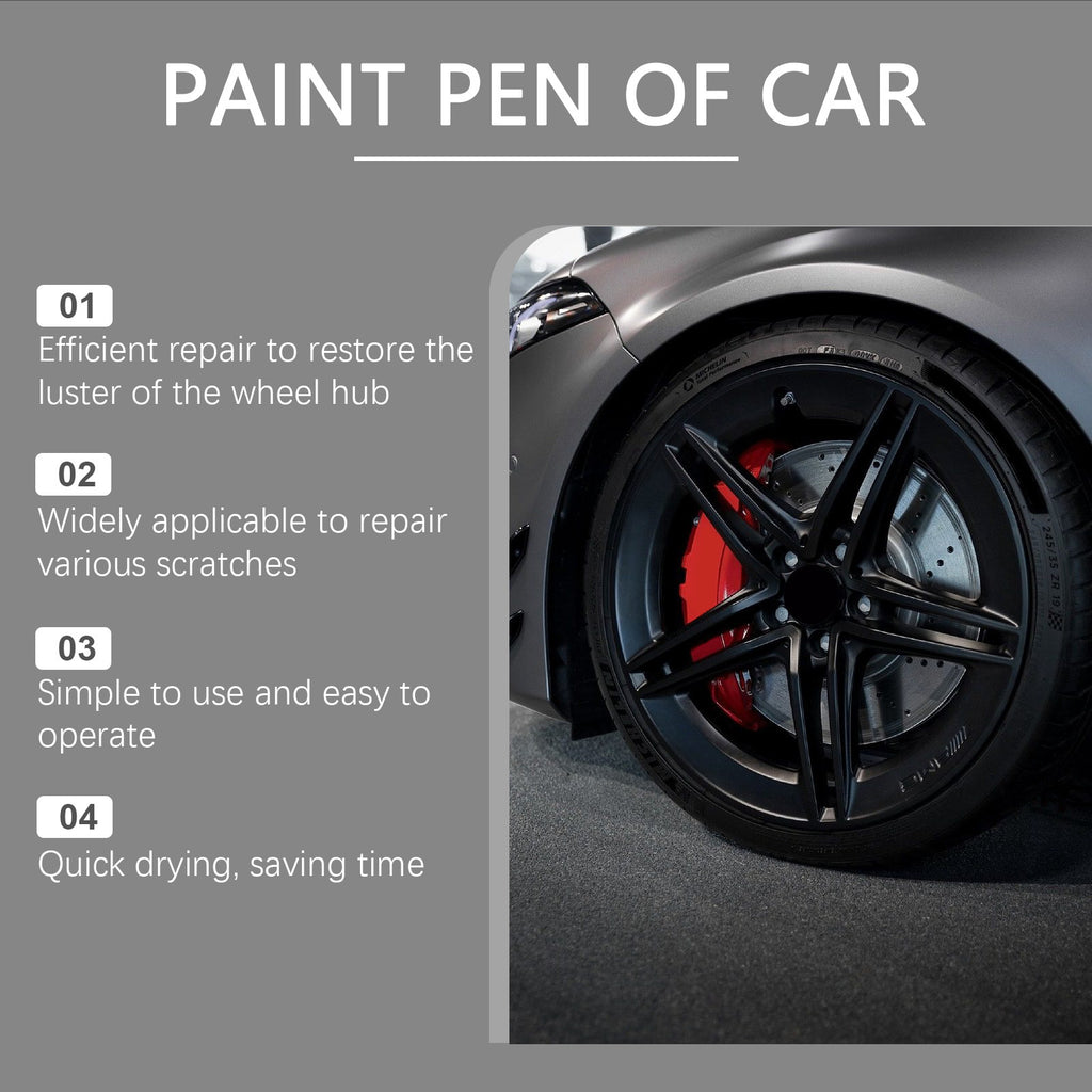 Homonth Black Car Wheel Scratch Care Pen - Car Paint Scratches Removal, Stain Repair, And Paint Touch-up Pen Cross-border
