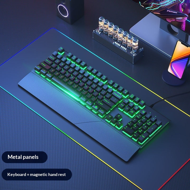 Silent Wired Desktop Keyboard with Mechanical Feel