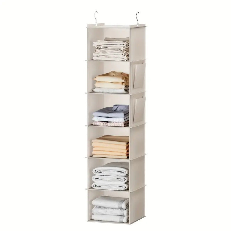 Bamboo-Reinforced Hanging Closet Organizer